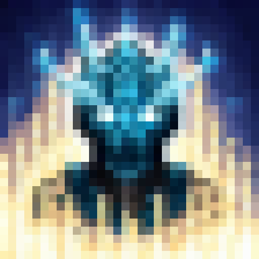 Image showing a frostbolt skill art pixelated